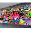 Färgglad Graffiti Tapet Graffiti Väggmålning 3D Tapet Lämplig för Sovrum Vardagsrum Restaurang Café Tapet Väggmålning