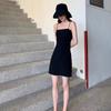 WTEMPO Brand Trendy Fashion Halter Dresses Women Summer Women's Sexy Inside Hit Bottom Hepburn Style Small Black Dress Halter Skirts
