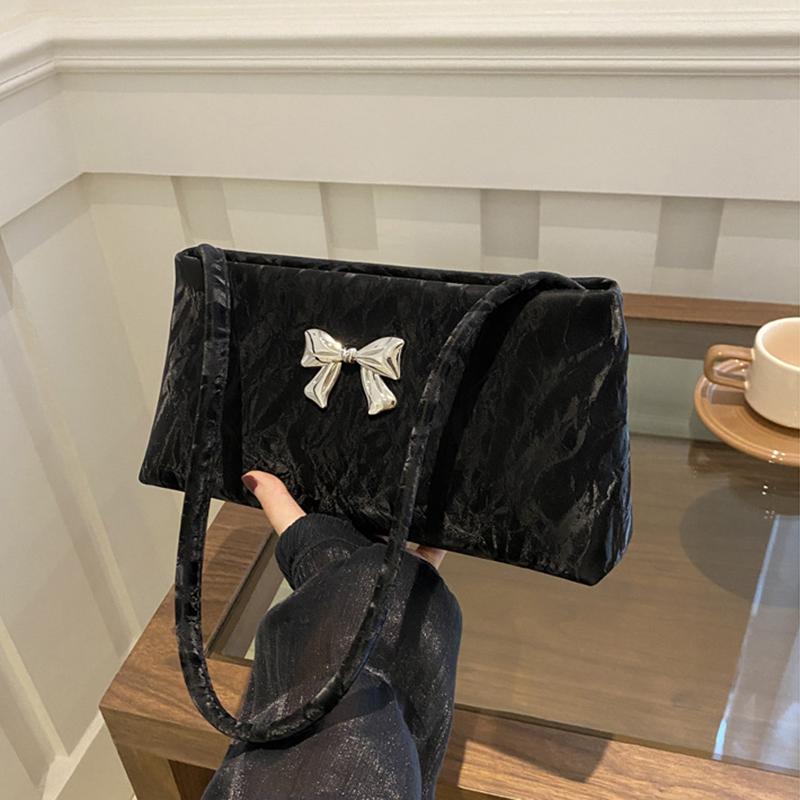 Fashion Bow Decoration Women's Shoulder Bag For Daily Used Square Casual Ladies Handbags Designer Underarm Bags AVE