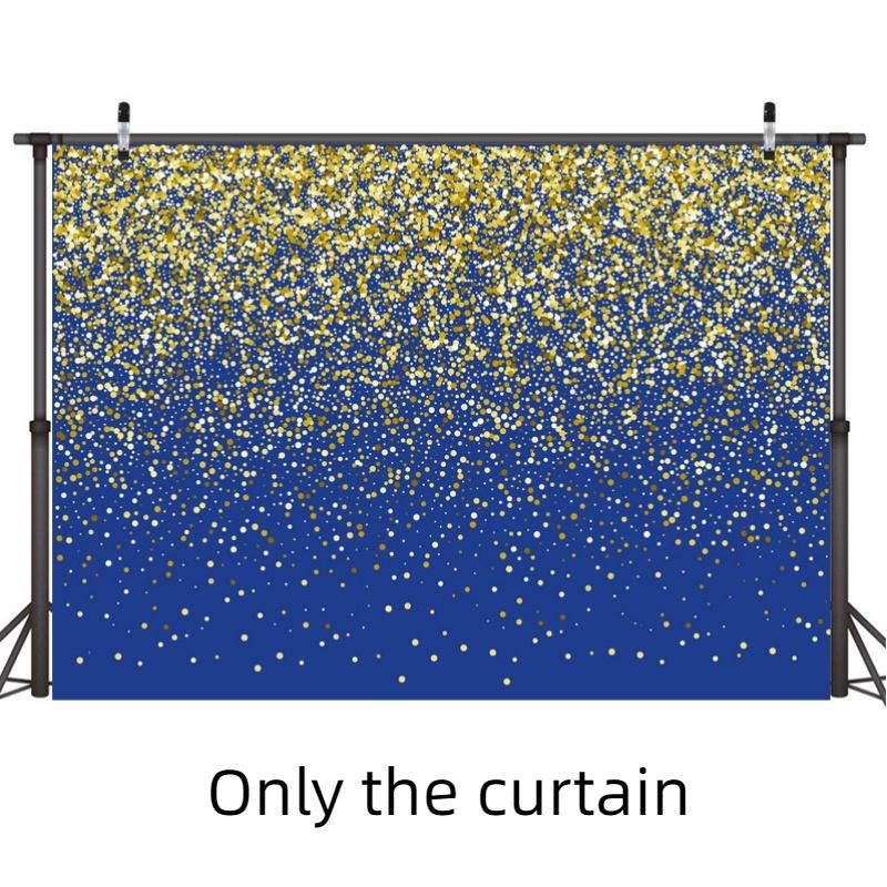

Тканевый фотофон Мерцающие золотые блики Праздничное украшение для дома BlueGold