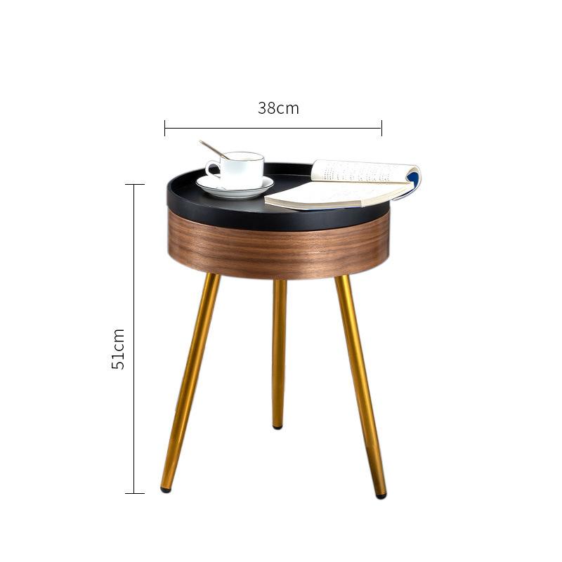Italian Minimalist Round Combination Coffee Table Small Apartment Living Room Side Table Light Luxury Balcony Coffee Table