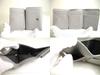 Authentic Jimmy Choo Plastic Stars Gray Leather Trifold Wallet Compact Wallet NEMO #a354  Refurbished