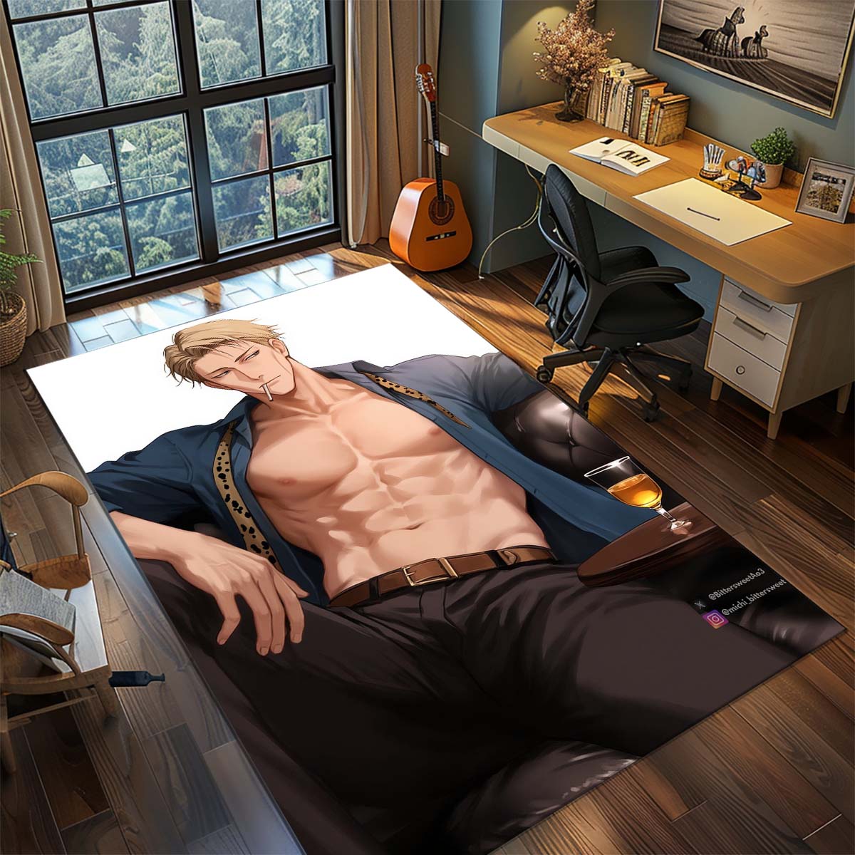 

Jujutsu Kaisen Rectangle Polyester Rug Anime Carpet Non Slip Living Room Bedroom Floor Mat 60x90cm