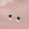 Women's Accessories Sari Black Square Layer Piercing