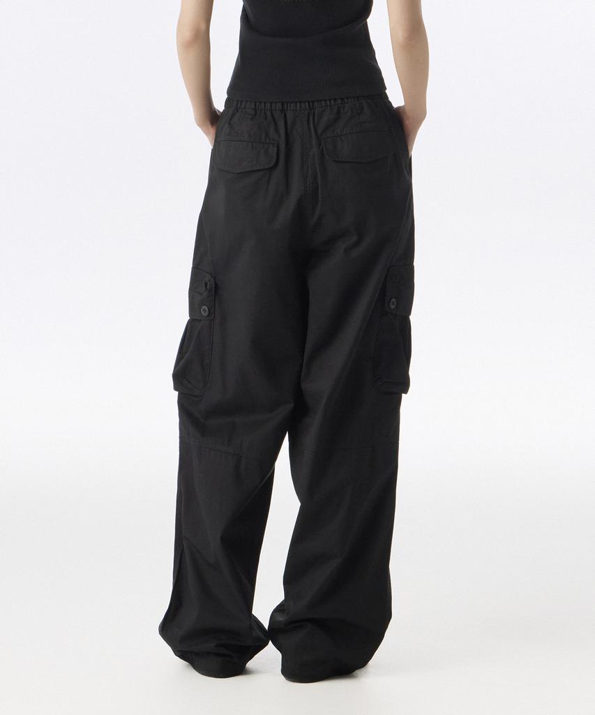 MUSINSA STANDARD WOMAN Women'S Cotton Parachute Cargo Pants [Black]