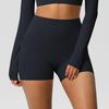 European & American High Waist Elastic Yoga Shorts - Women's Fitness & Running Pants