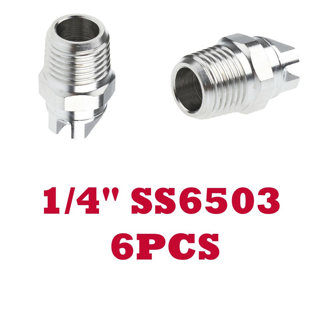 6 1/4 inch Male High Pressure Spray Nozzle Stainless Steel Surface Cleaner - Screw 5 Degree