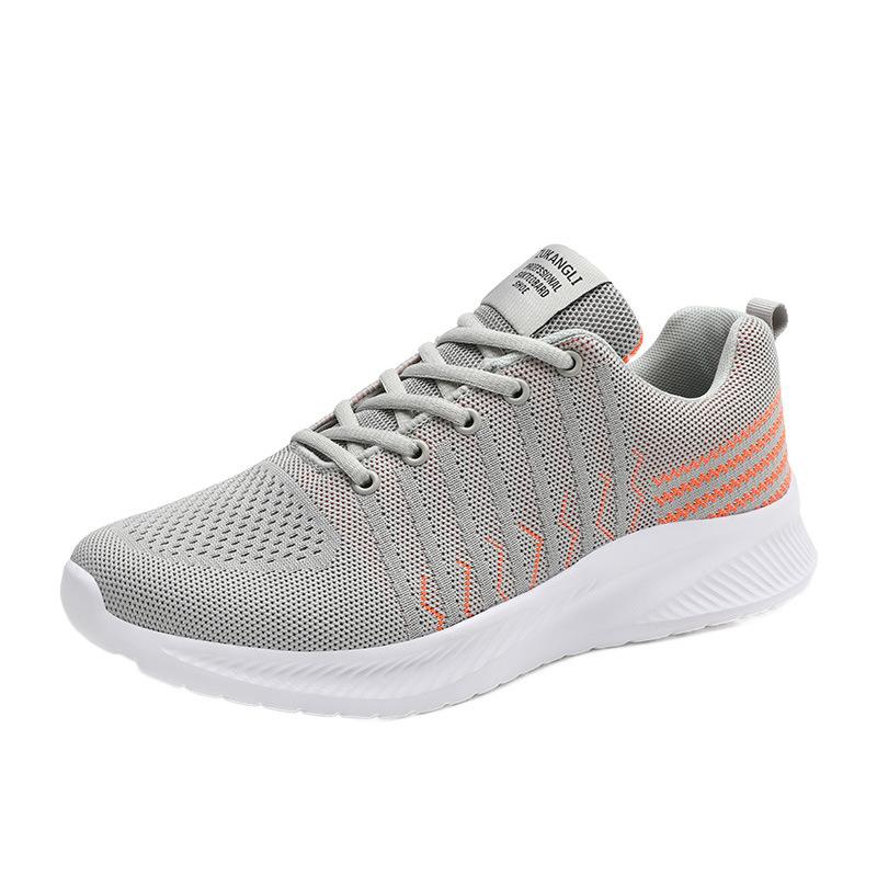 Black brand men's shoes mesh breathable sports shoes soft sole light running shoes men's thick sole comfortable casual travel shoes