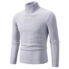 Men’s Plus Size Solid Mock Neck Pullover Knit Sweater