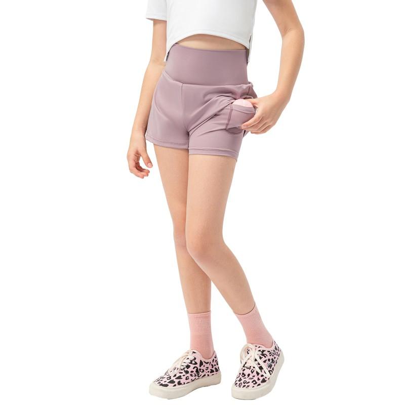 Çocuk Spor Şortları Kız Çocuk Bol Tenis Antrenman Kısa Pantolonları