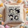 Rock Band T-Tokios H-Hotels Pillow Case Soft Plush Fabric Double-Sided Printed Cushion Cover Warm Winter Sofa Pillow Case