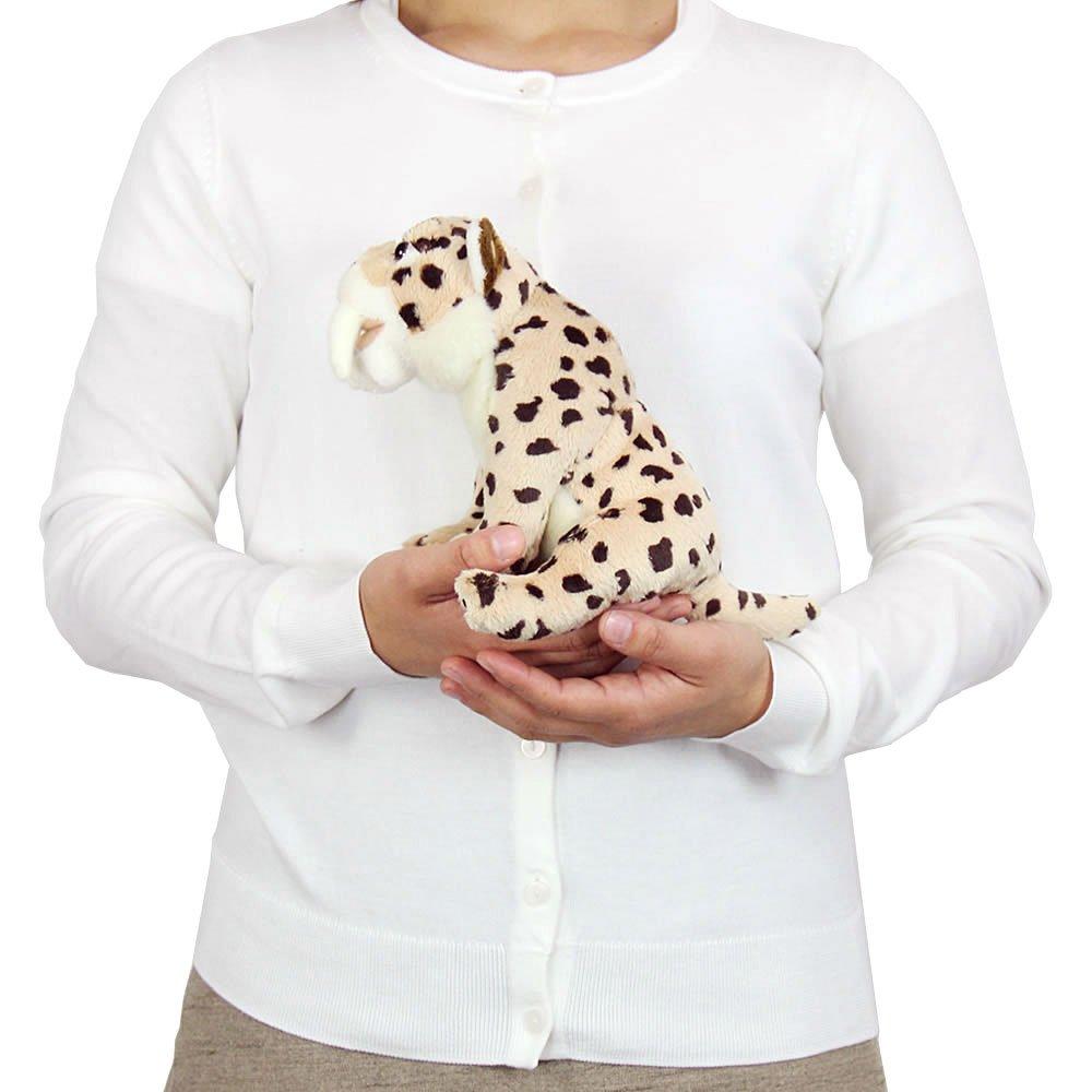 Carolata Tiger Smilodon Plush Toy Realistic Animal Toy Doll Gift Present Birthday Christmas Present Saber-toothed (Sitting Series/Soft Touch) (Twice