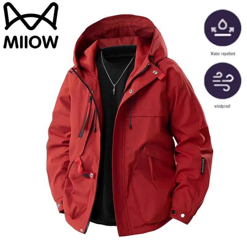 Mao Ren Men s Hooded Windproof Workwear Jacket 2XL