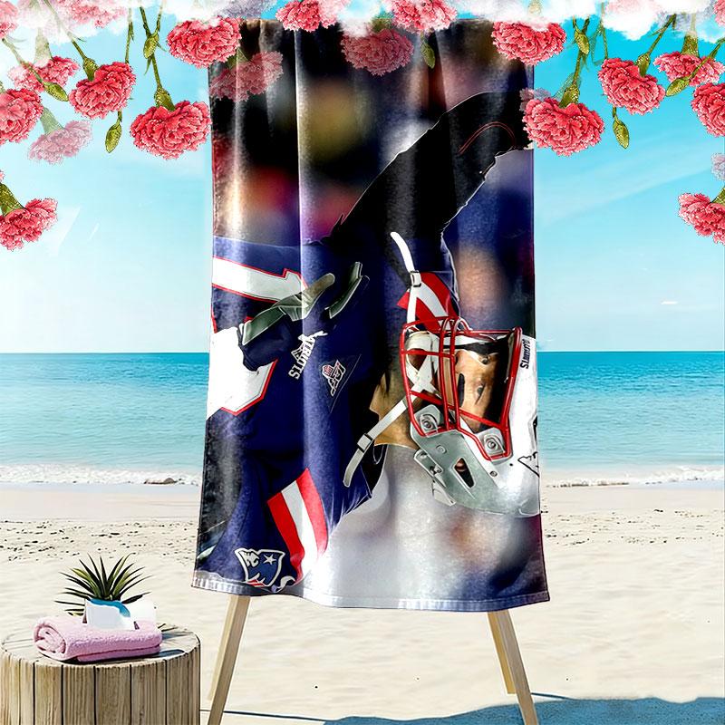 Brady Print Beach Towel, Large Soft Quick Dry Towel for Beach Camping Swimming