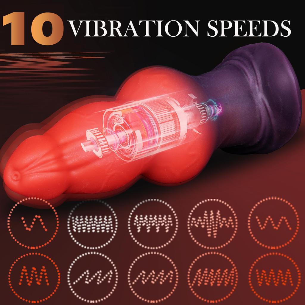 Silicone Vibrating Alien Dog Dildo Simulation Animal Dildo For Male And Female Masturbation Anal Expansion SM Sex Toy