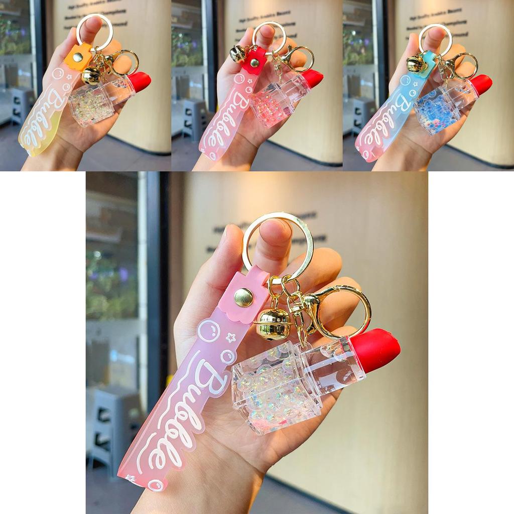 Charming Acrylic Bubble Lipstick Keychain For Girls In Blue Perfect For Gifts