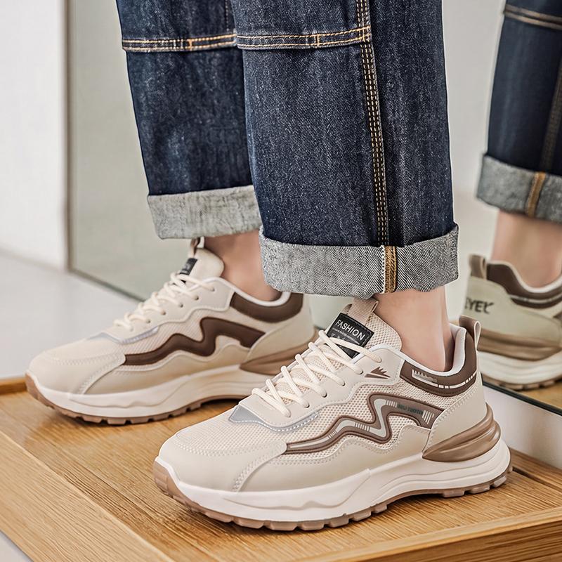 Men's Breathable Mesh Sports Shoes Autumn Winter New Style Casual Dad Shoes Student Trendy Match Soft Bottom Shoes