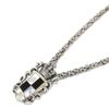 JustinDavis SPJ533 925 JD X HU Hideo Uchiyama Onyx/White Shell Pendant Necklace SilverUsed
