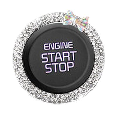 Generic Car Engine Start Button Ring, Car Engine Start Stop Decoration Ring, Rhinestone Dot