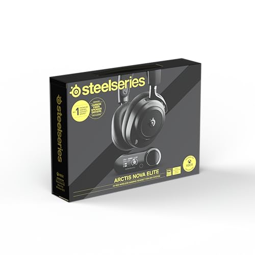 SteelSeries Arctis Nova Elite Gaming Headset Headphones - Lightweight, Wireless, Simultaneous Connection, Closed-back, High-Resolution Audio, Active N