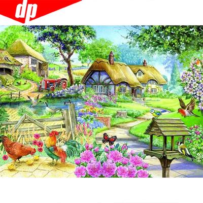 5D DIY diamantová malba Scénické jarní plné kulaté výšivky Prodej drahokamu obrázek