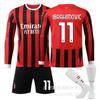 2425 AC Milán Domácí Dlouhý Rukáv Dres Set 9 Giroud 10 Leo 19 Olympiáda 11 Ibrahimović Kaka Nohy