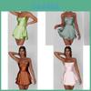 Summer Sexy Slip Dress With Spliced Polyester And Spandex For Night Out