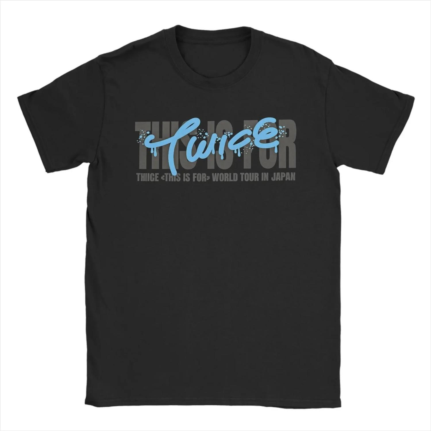 Graphic Printed Twice TOUR 2025 T Shirt Tee 100% Cotton T-shirts Clothes S чёрный