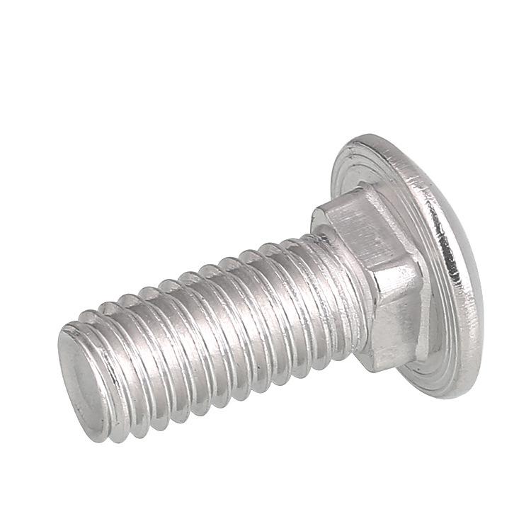 304 Stainless Steel Carriage Bolts, Round Head, Square Neck, Small Size [M4-M10]