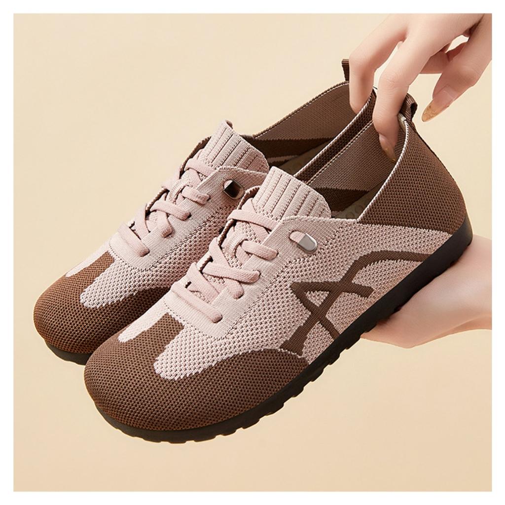 Shoes Women's Spring Shoes Breathable Stirrup Casual Shoes, Color Blocking Hundreds of Sneakers