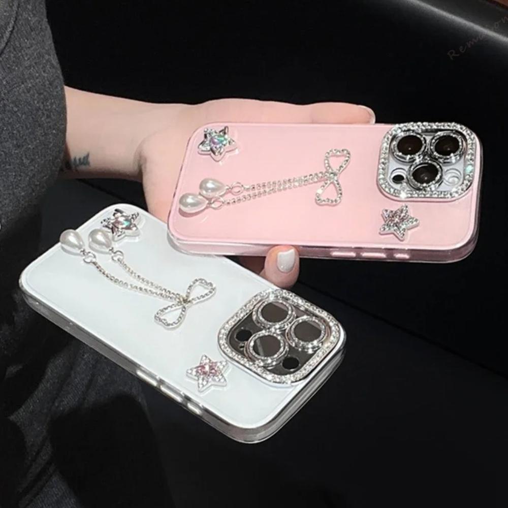 

Bling Bling Glitter Butterfly Phone Case For iPhone 16 15 14 13 12 11 Pro Max Plus Silicone Diamond Protector Shockproof Cover For iPhone 16