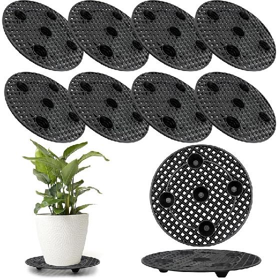 ZYNERY 10 PCS Plant Level Pot Elevator, Planter Stands for Outdoor Plants, Flower Plant Pot Saucers for Patio, Plant Trays for Pots, Pot Stand for