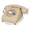 Classic Rotary Desk Phone Metal Bell Chime Retro Vintage Wired Telephone for