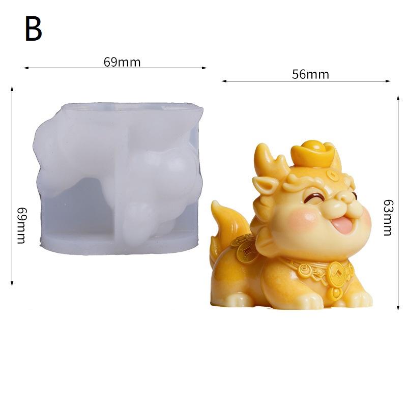 3D Silikonform Pferd Tapfere Truppen Fisch DIY Eisskulptur Fondant Süßigkeiten Schokolade Form Gips Harz Formen Kuchen Dekorationswerkzeuge