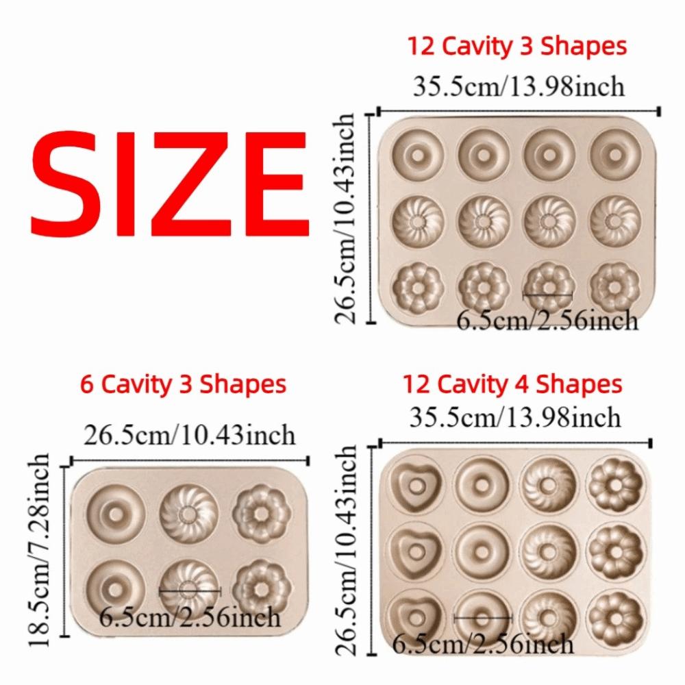 Carbon Steel Cake Baking Tray Non-Stick Donut Muffin Pan DIY Baking Mold Donut Baking Mold Pudding