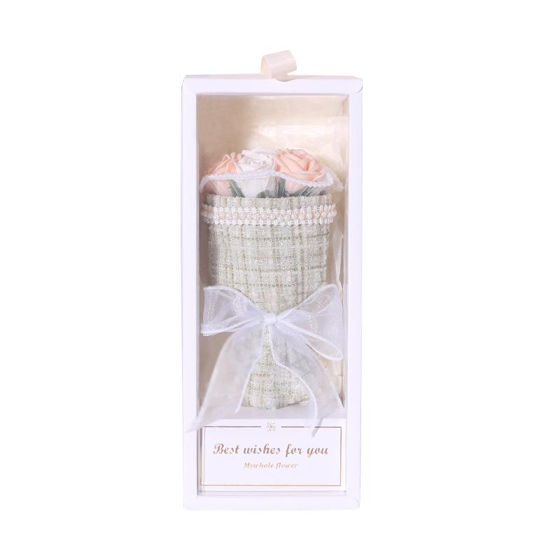 Regalo creativo para el día de San Valentín, ramo de rosas con pequeña fragancia Qixi, caja de regalo, flor de jabón, regalo de cumpleaños de graduación para novia