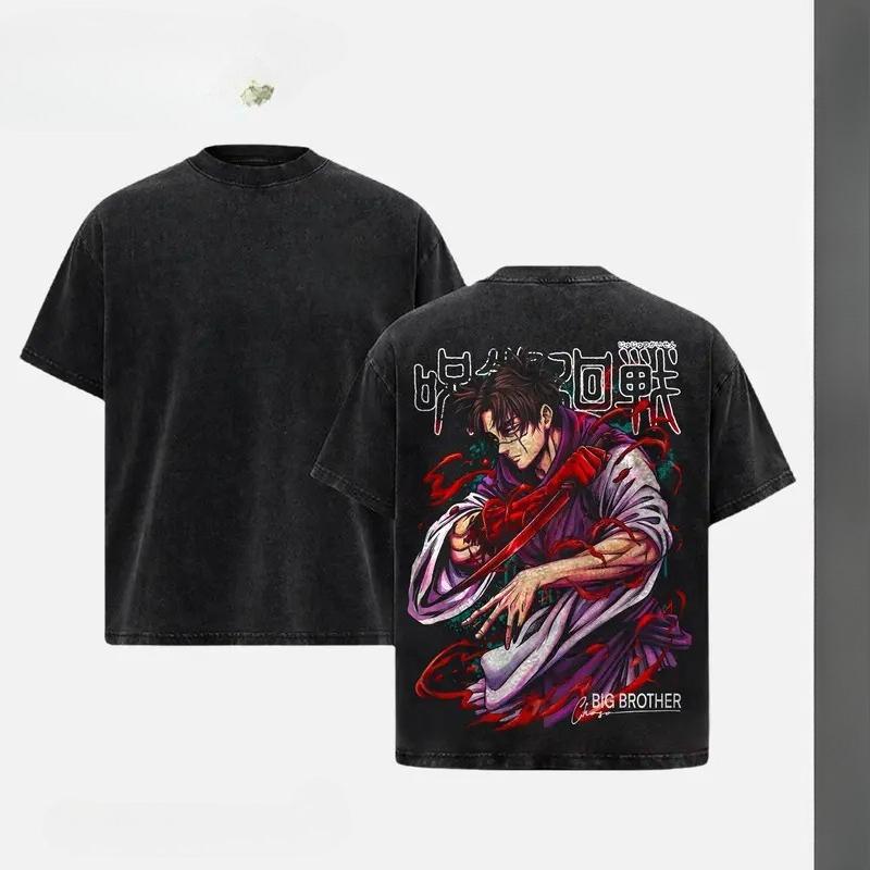 

Hot Anime Jujutsu Kaisen Choso Graphic Tee Men Women Clothing Washed Cotton Tshirt Casual Loose T-shirt Harajuku Vintage T Shirt XXL чорний