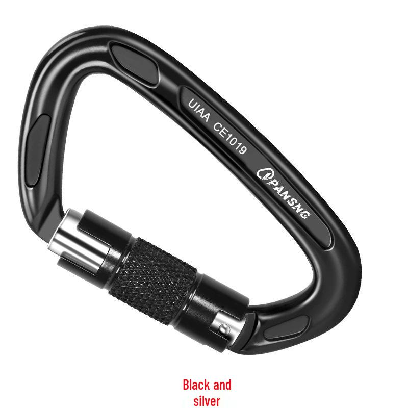 25KN D-Shaped Auto-Lock Carabiner – Aviation Aluminum Alloy for Outdoor Climbing