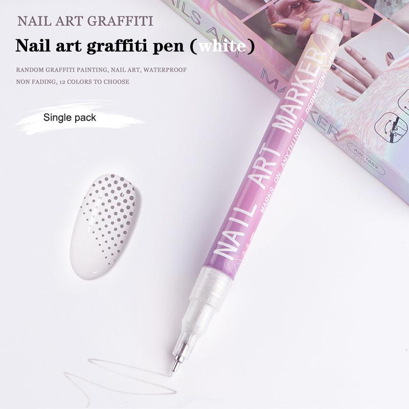 

Nail Art Drawing Graffiti Pen Colorful Waterproof Quick Drying Liner Brush Nail Manicure Decoration Tools