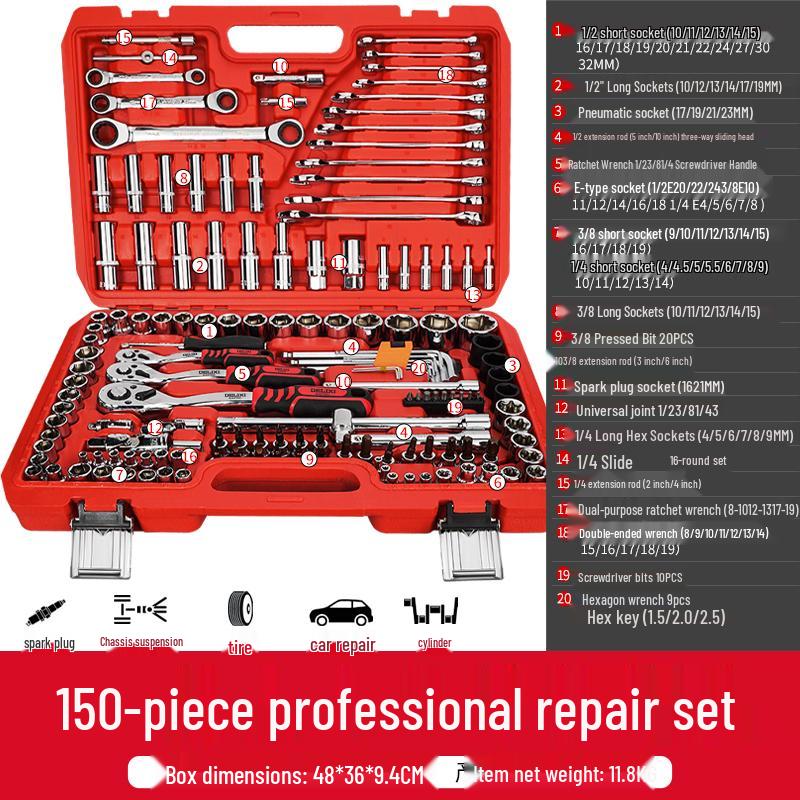 Delixi Quick Ratchet Socket Wrench Set for Automotive Repair