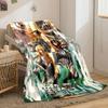 Dynamic Battle Scene Featuring Soldiers with Gear and Giant Humanoid Figures. for All Seasons Blanket Lunch Break Throw Gift