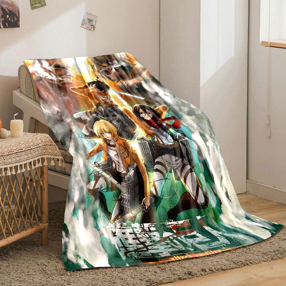 Dynamic Battle Scene Featuring Soldiers with Gear and Giant Humanoid Figures. for All Seasons Blanket Lunch Break Throw Gift