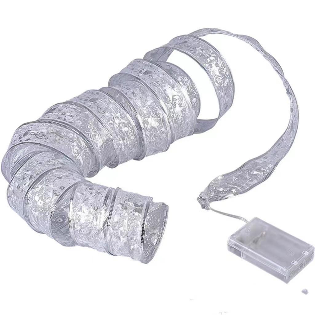 Christmas Led Ribbon Lights With Battery Box For Tree Decor And Festive Scene Lighting
