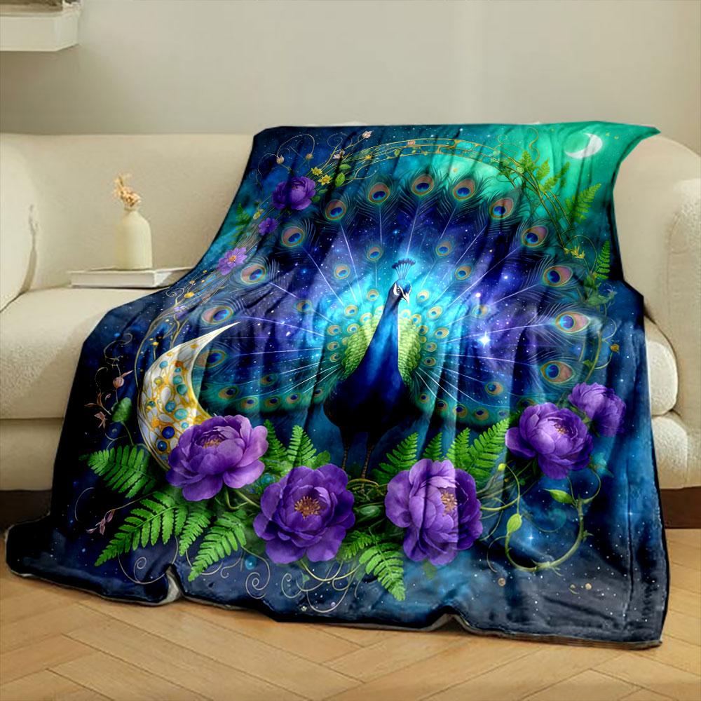 1PC Dreamy Flowers Wreath Animals Printing Adult Children Warm Blankets Home Travel Car Soft Comfortable Luxury Gifts
