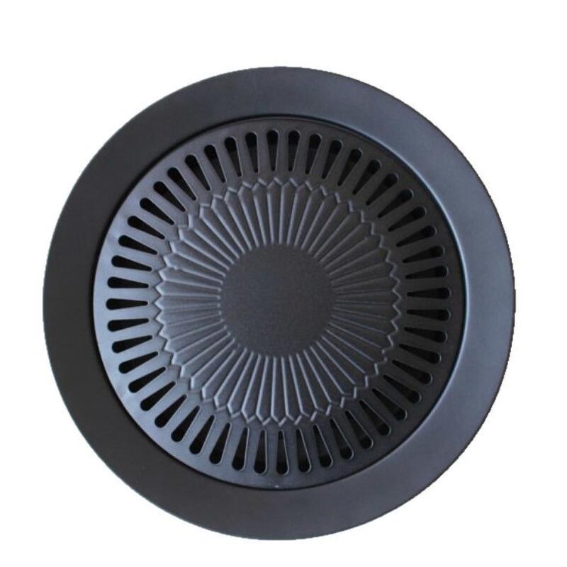 Huai Guo Ying Round Iron Grill Pan for Cassette Stove - Thickened (2-Pack)