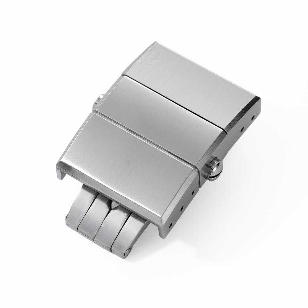 

20 мм для пряжки часов Ulysse Nardin, пряжка-бабочка, застежка для часов из нержавеющей стали, ремешок из силиконовой резины, складные застежки, аксессуар 20mm серебряный