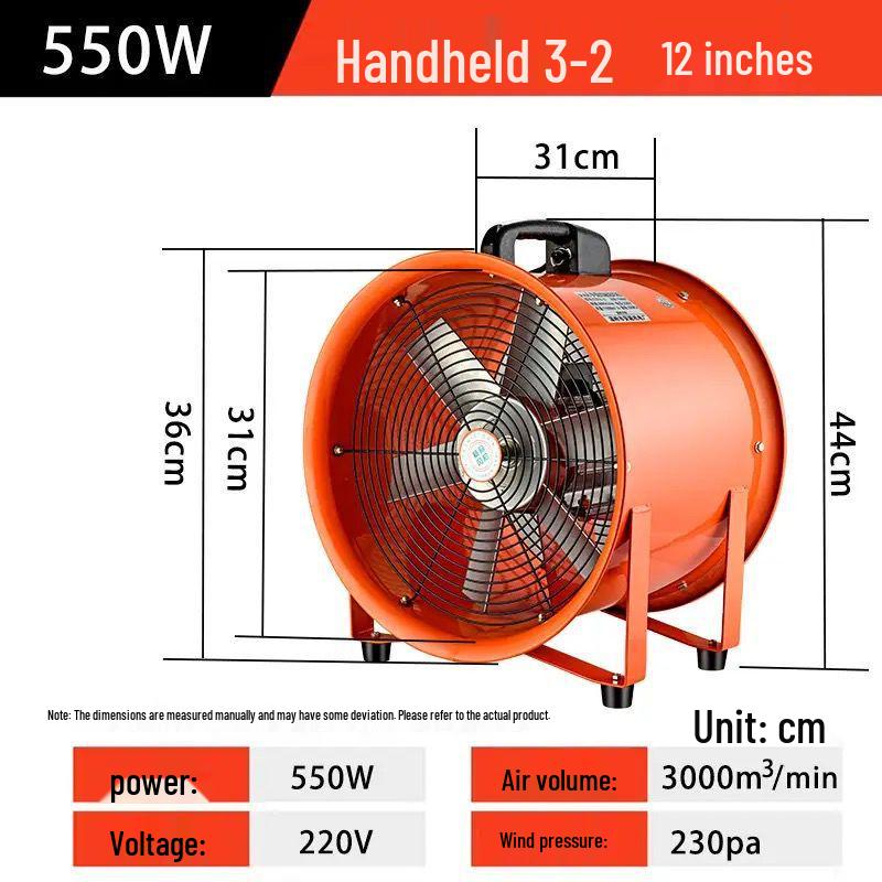 220V Portable Axial Exhaust Fan Blower for Industrial Ventilation