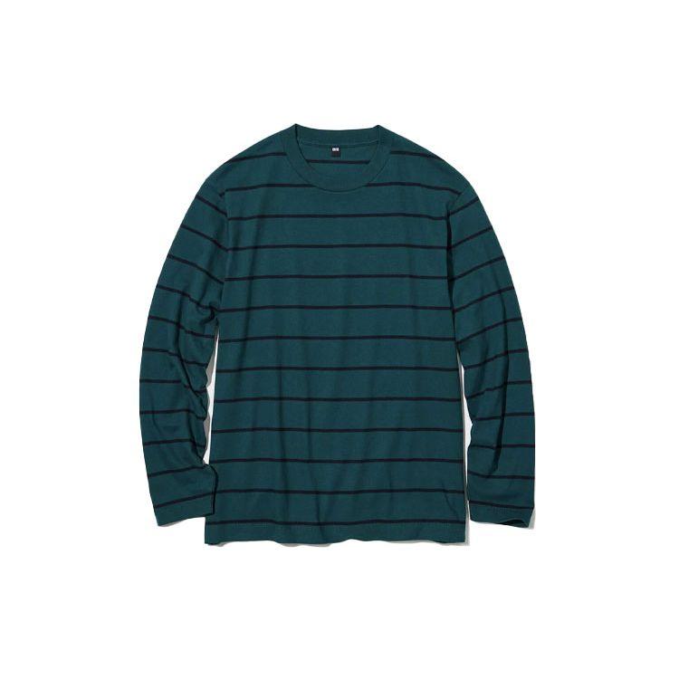 UNIQLO Striped Crew Neck Long Sleeve