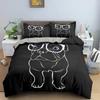 Cartoon Dog Duvet Cover Cute Pet Printed Bedding Set Comforter Covers Twin King Quilt Cover With Pillowcase Bedclothes