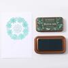 Vintage Iron Box Seal Stamp Colorful Paper Inkpads Creative Seal Stamp Block  Gift